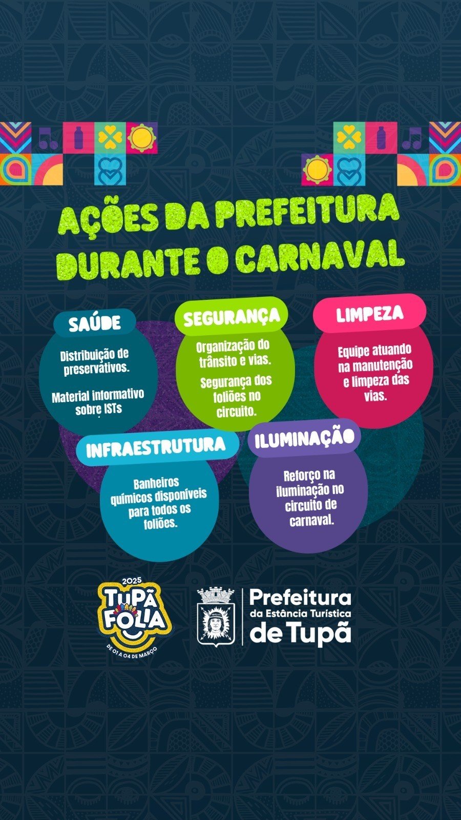 Organização do Tupã Folia mobiliza centenas de pessoas para
garantir festa segura, inclusiva e para toda a família Organização do Tupã Folia mobiliza centenas de pessoas para
garantir festa segura, inclusiva e para toda a família
