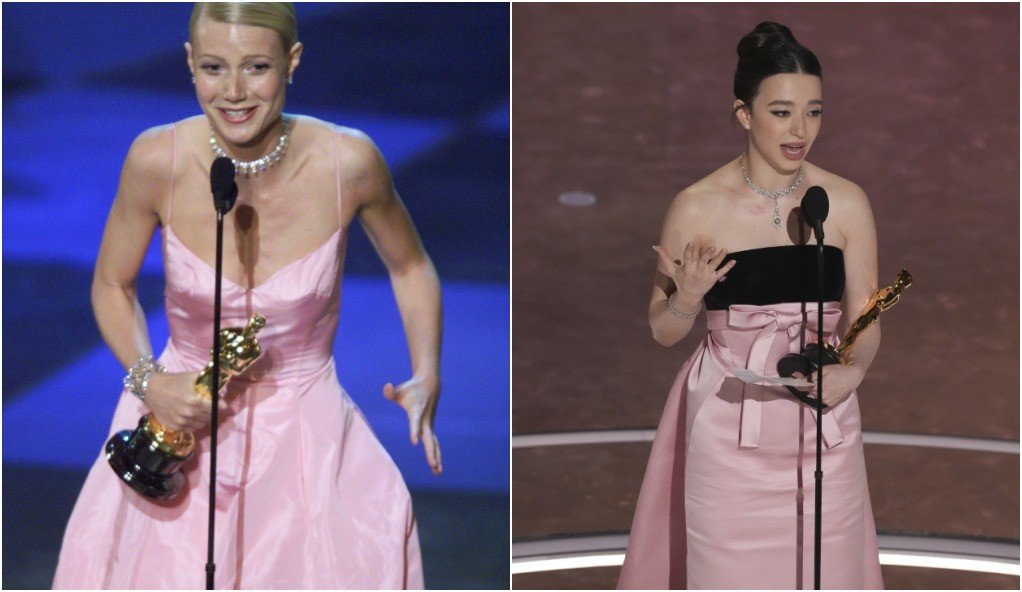 Gwyneth Paltrow e Mikey Madison: looks de atrizes que tiraram Oscar do Brasil são comparados nas redes Gwyneth Paltrow e Mikey Madison: looks de atrizes que tiraram Oscar do Brasil são comparados nas redes
