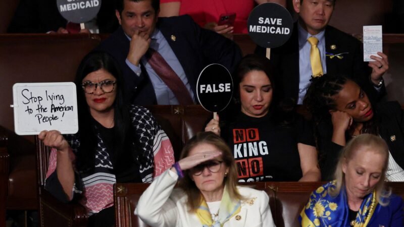 ‘Pare de mentir’; ‘Isso não é normal’; ‘Musk rouba’: democratas enchem Congresso de placas para rebater Trump; FOTOS