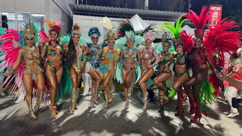 FOTOS: musas da Grande Rio entregam looks no 3º dia de desfiles do carnaval carioca