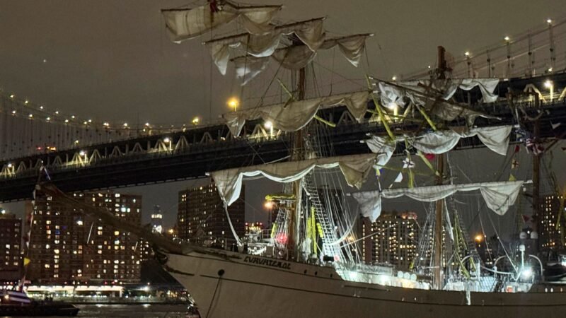 FOTOS E VÍDEOS: navio da Marinha mexicana bate na ponte do Brooklyn, em Nova York, nos EUA