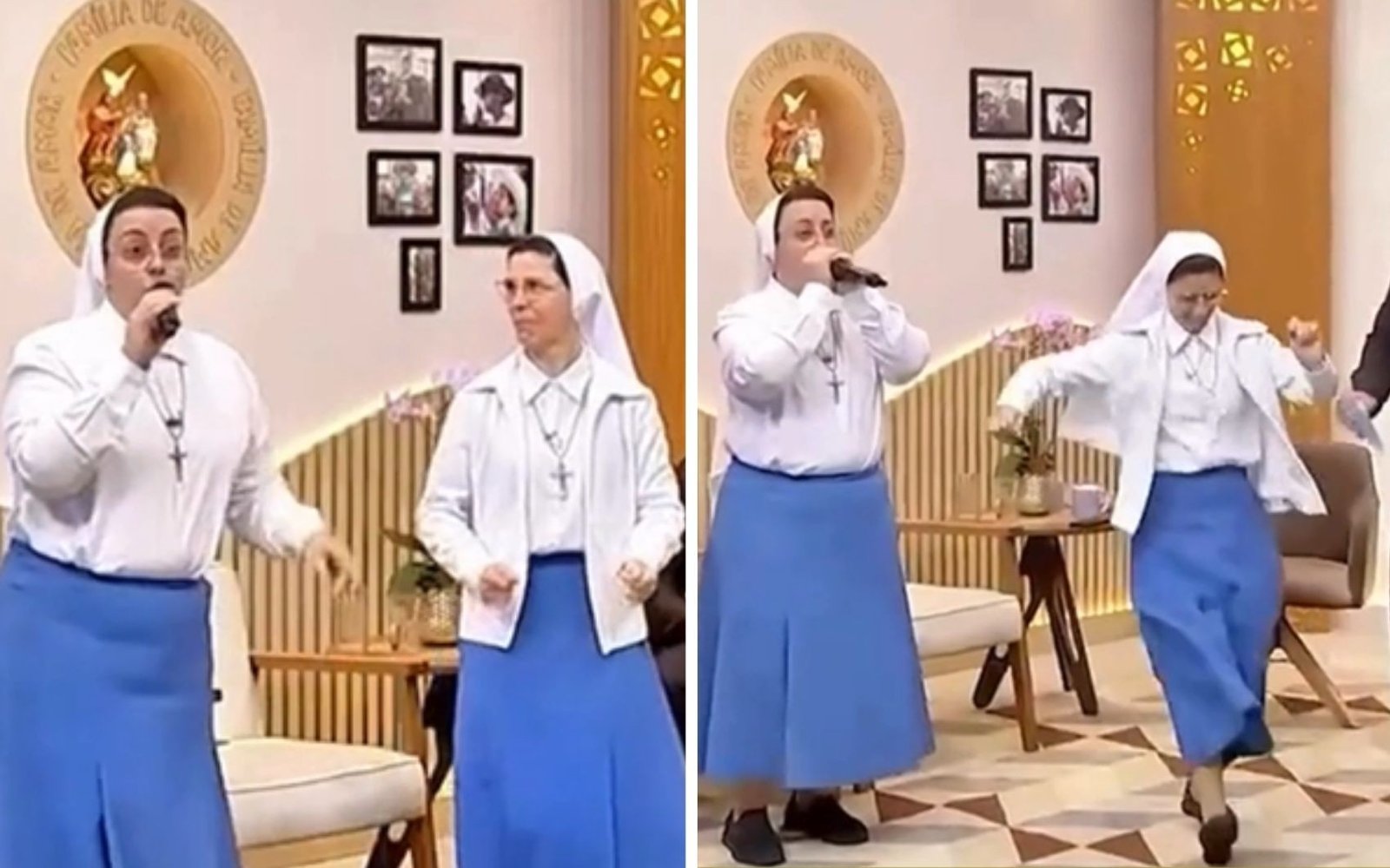 Freira que viralizou com ‘beatbox’ é de família fã de sertanejo e se formou em medicina veterinária antes de entrar para convento, no Paraná Freira que viralizou com ‘beatbox’ é de família fã de sertanejo e se formou em medicina veterinária antes de entrar para convento, no Paraná