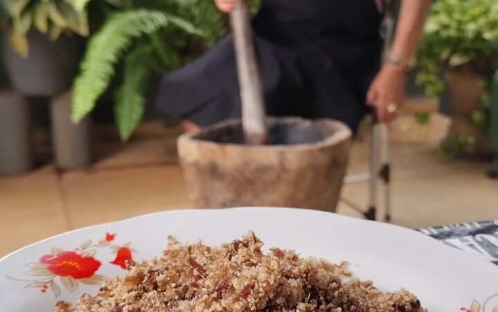 Receita de Família: telespectadora do MT1 ensina o preparo de paçoca de pilão com carne seca