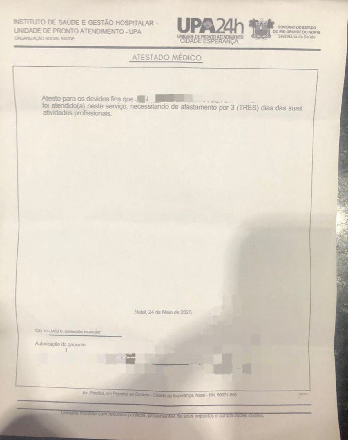 Garçom é preso em flagrante por uso de atestados médicos falsos em Natal Garçom é preso em flagrante por uso de atestados médicos falsos em Natal