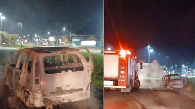 Mulher sobrevive ao abastecer carro em posto e ver o veículo ser incendiado no litoral de SP