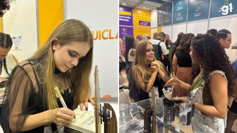 Após relatar tarde de autógrafos vazia na Bienal, escritora de 20 anos enche 2ª sessão e esgota livros: ‘Meu sonho se realizou’