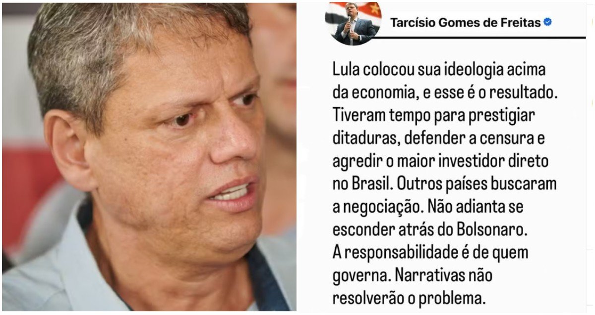 Tarifa de Trump: Tarcísio se reúne com membro da Embaixada dos EUA em Brasília e volta a dizer que ‘responsabilidade é de quem governa’