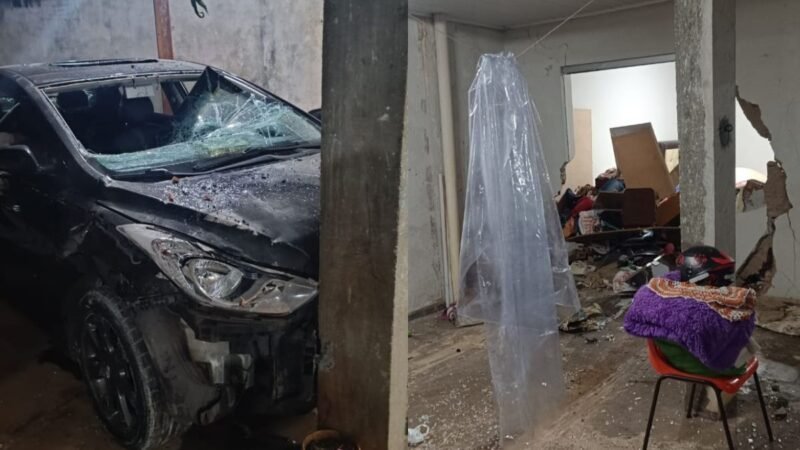 Homem que jogou carro contra casa após esposa recusar relação sexual no PR também ameaçou ela com faca