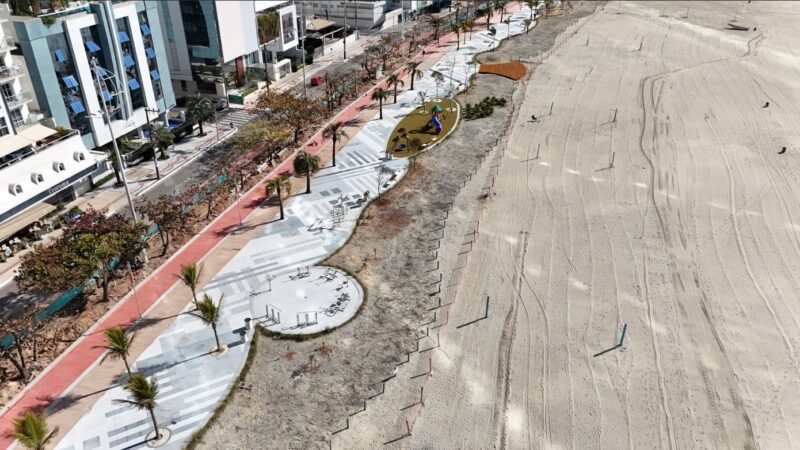 INFOGRÁFICO mostra como será muro subterrâneo que promete conter avanço do mar em Balneário Camboriú