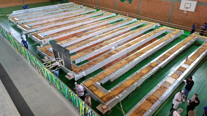 VÍDEO: Cuca gigante de SC com 201 metros e mais de 1 tonelada bate recorde como maior do Brasil