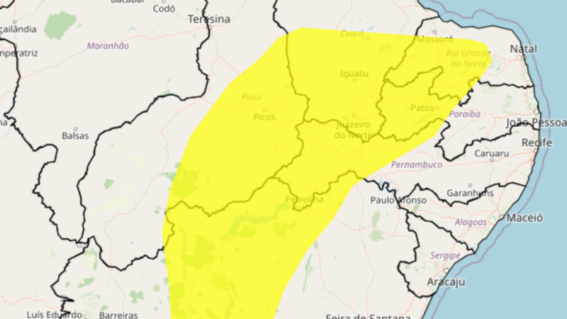‘Perigo potencial’: vendaval com ventos de até 60km/h pode atingir 16 municípios do interior de PE; confira orientações
