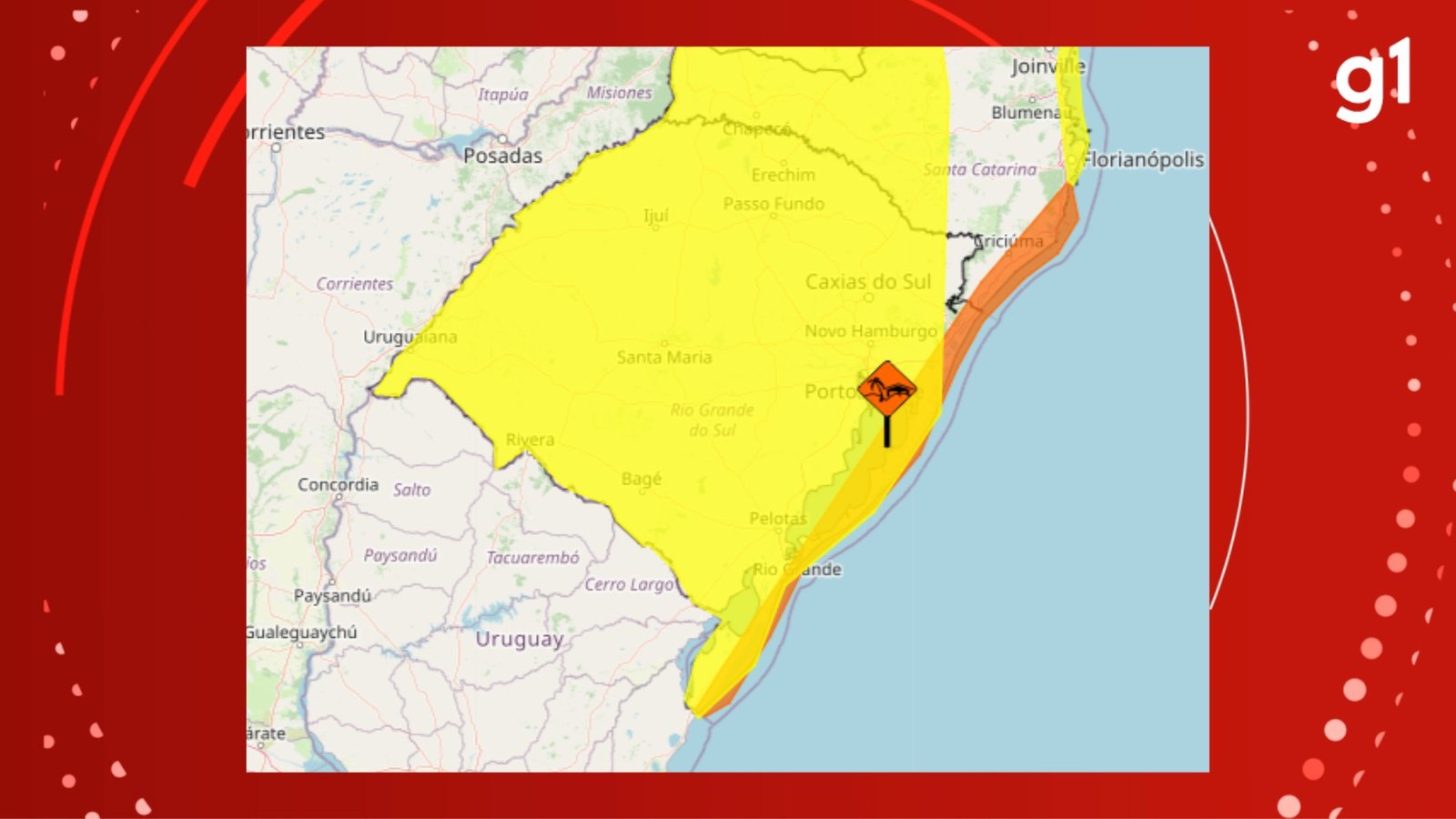 Frente fria e ciclone trazem temporais e chuva intensa ao RS; confira previsão Frente fria e ciclone trazem temporais e chuva intensa ao RS; confira previsão