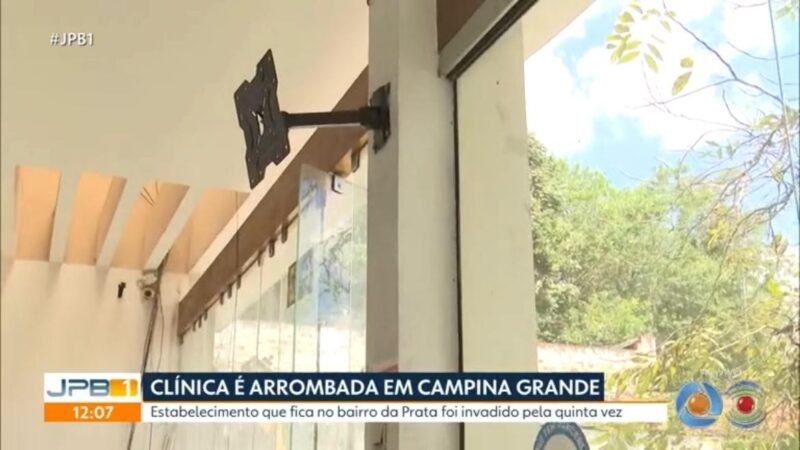 Clínica é alvo de furto pela quinta vez em três anos, em Campina Grande