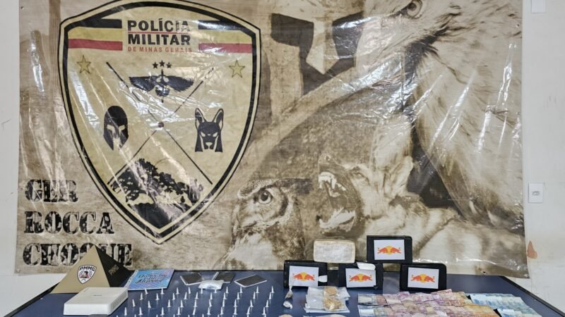 Denúncias sobre chegada de drogas do Mato Grosso do Sul levam PM a apreender cocaína, maconha e crack em Montes Claros