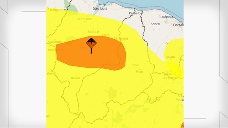 Piauí continua sob alerta de chuvas intensas até quinta (23); mas altas temperaturas persistem