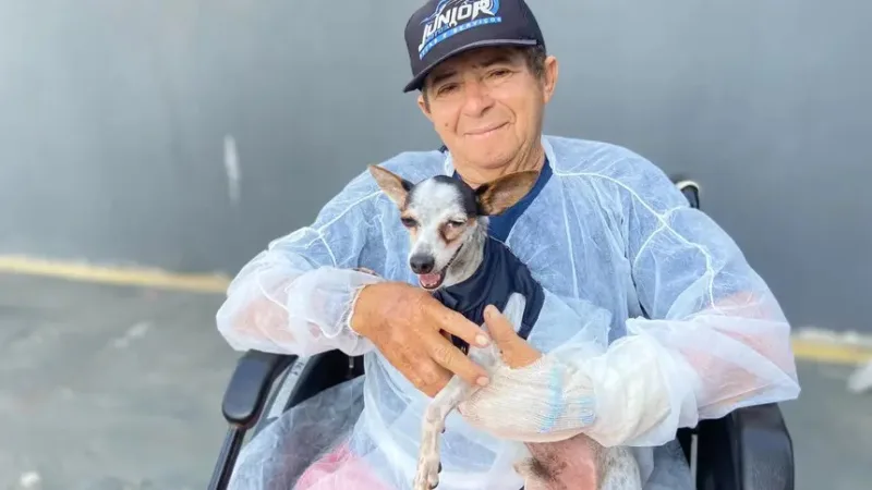 Idoso internado recebe visita surpresa de cachorro de estimação em hospital no Pará; VÍDEO mostra encontro
