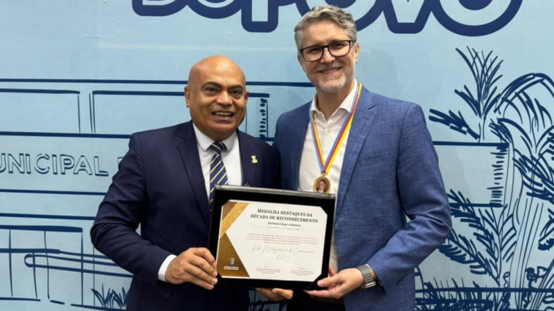 TV Morena recebe medalha da Câmara de Campo Grande em homenagem aos 60 anos de história