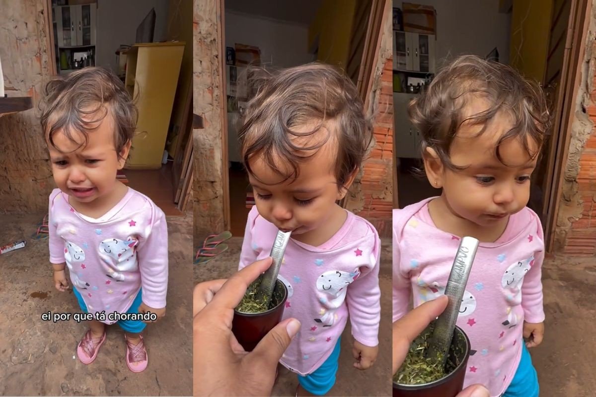Sul-mato-grossense raiz: bebê toma tereré e para de chorar na hora