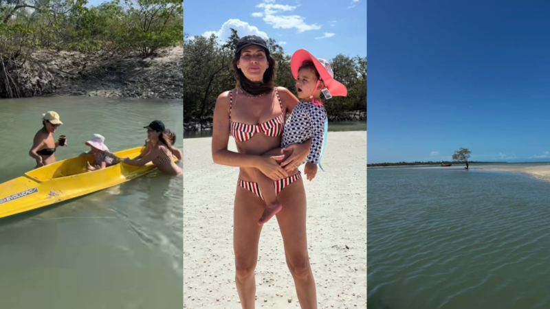 Atriz Fernanda Paes Leme curte férias no litoral piauiense pela terceira vez: ‘barato total’