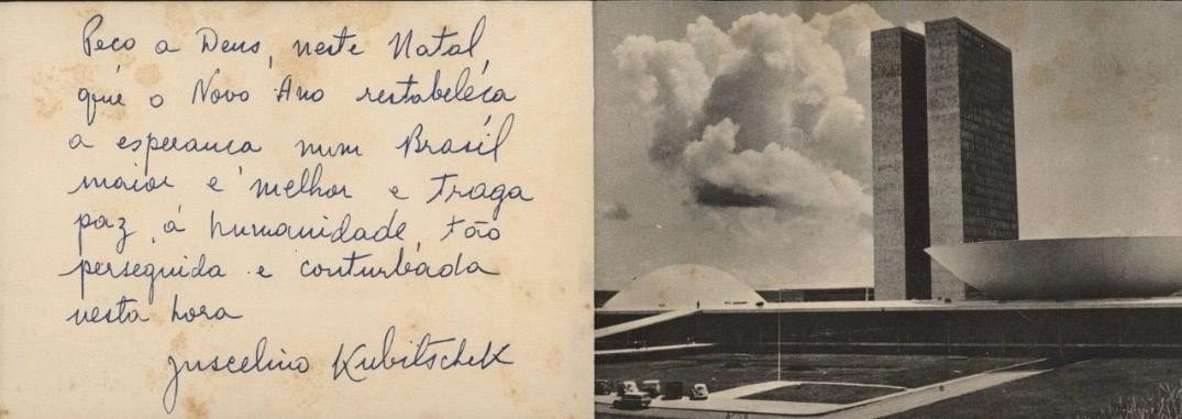 JK escreveu mensagem de fim de ano em 1962, em uma Brasília recém-inaugurada; leia