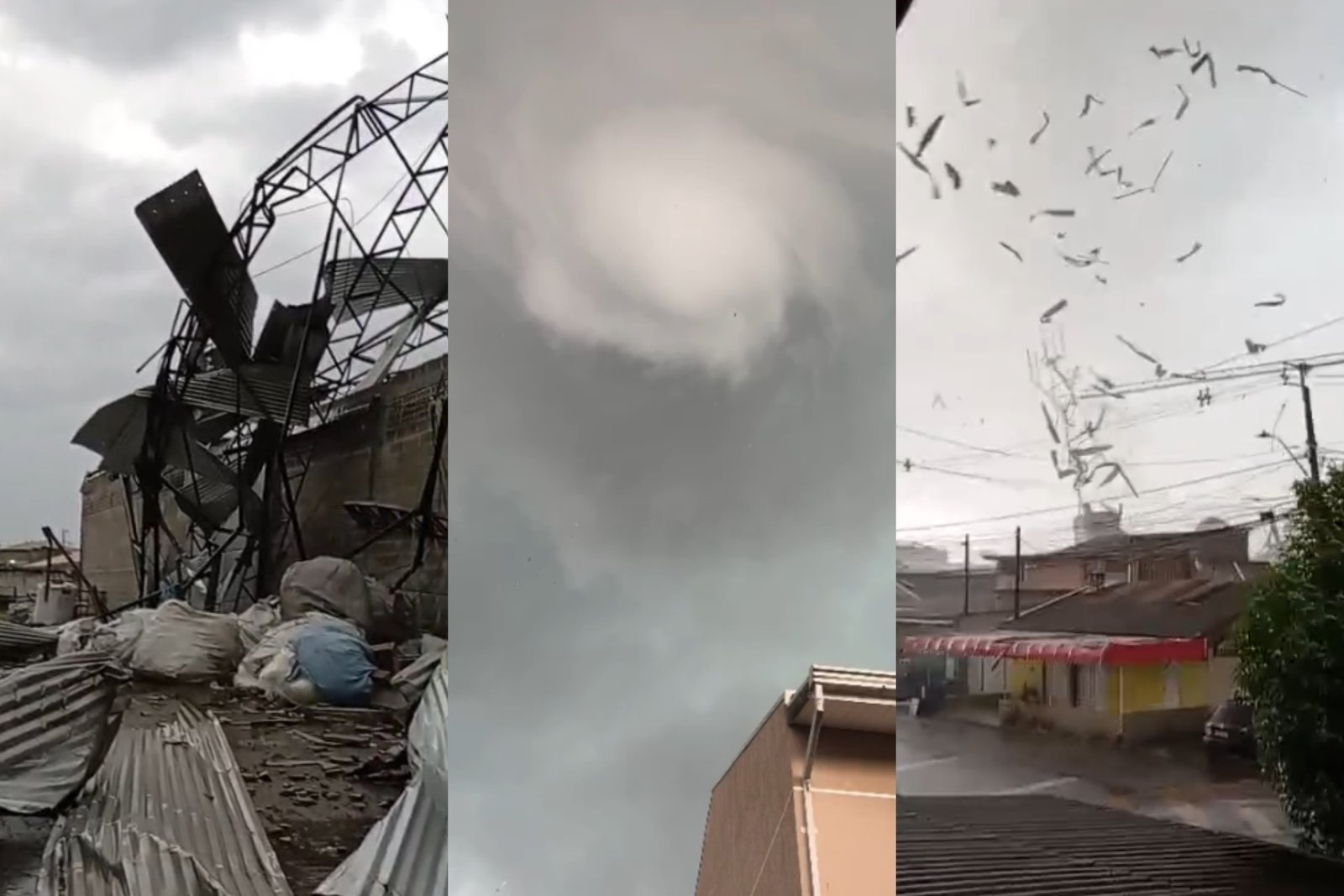 ‘Estou toda machucada’, diz jovem que precisou se agarrar a árvore ao ser surpreendida por tornado no Paraná