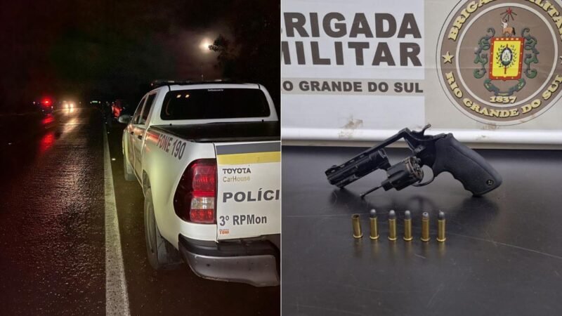 Três suspeitos de roubar caminhonete morrem e outros dois são presos após fuga e confrontos com a polícia no RS