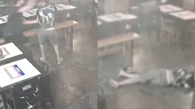 VÍDEO: homem é morto com 9 facadas na cabeça em briga em restaurante de MS