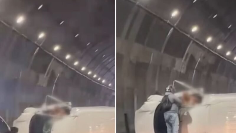 Motorista de caminhonete bate em carreta e capota em túnel na rodovia dos Imigrantes