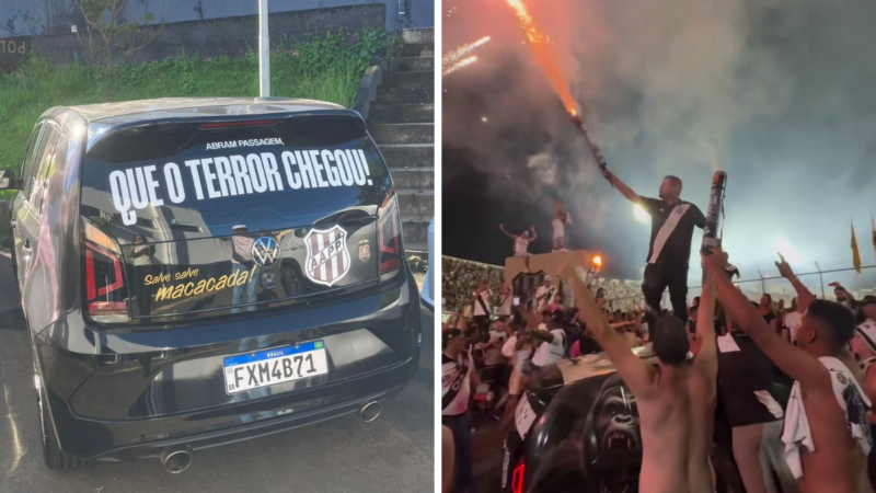 Carro apreendido em operação contra influenciador tem tema da Ponte Preta e entrou no estádio no título da Série C