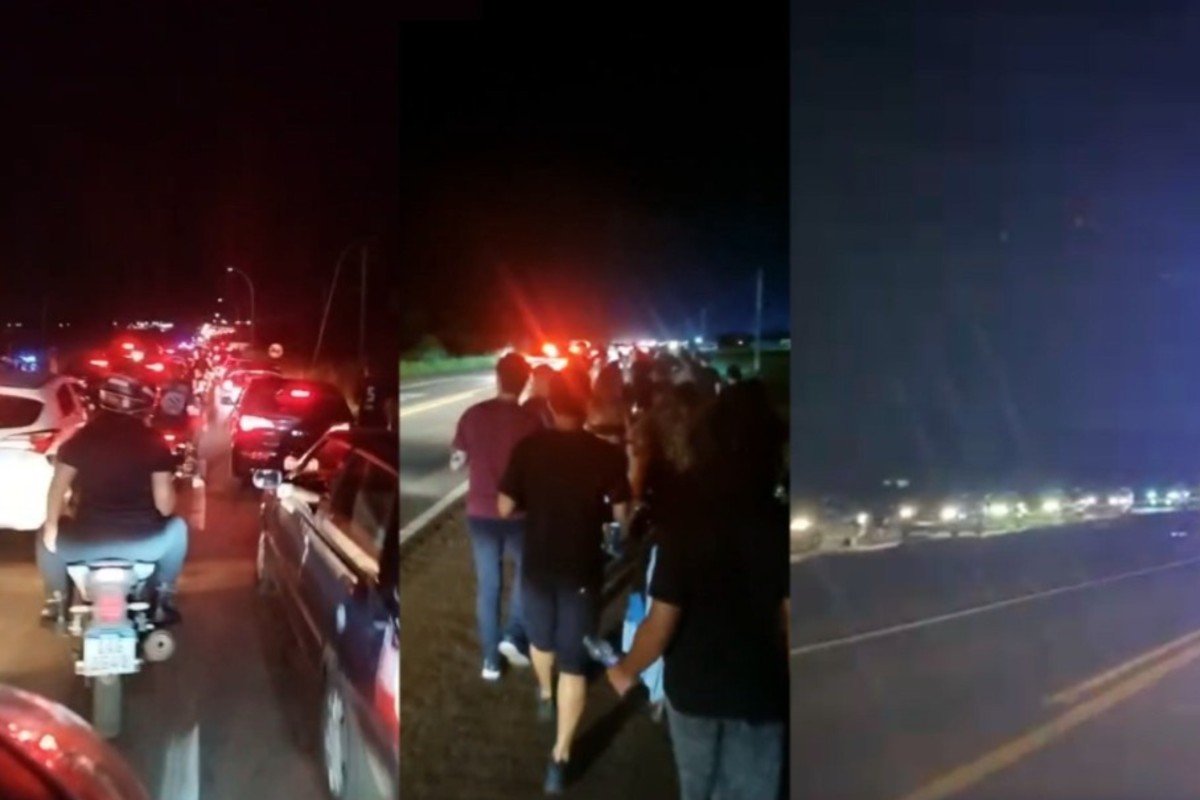 Guns N’ Roses em Campo Grande tem caos no trânsito, fãs a pé por 10 km na BR-262 e atraso; vídeo