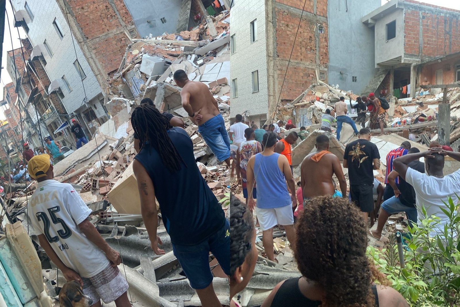 Sobrevivente de desabamento de prédio na BA tentou segurar a parede e foi salva pelo esposo