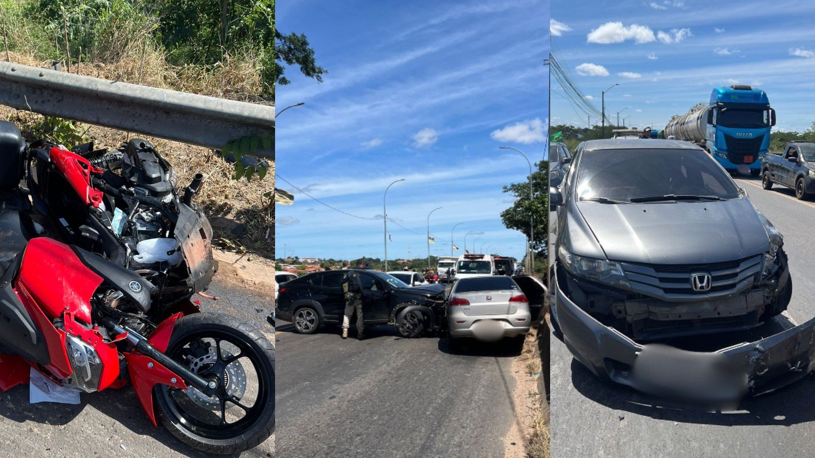 ‘Toda me tremendo’, empresária descreve como quase foi atingida por motorista que bateu em 4 veículos sobre ponte no PI