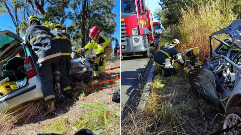 Acidente na BR-365 em Várzea da Palma deixa adolescente e criança mortos