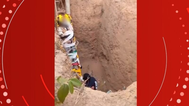 VÍDEO: Idoso sai para caminhar, desaparece e é resgatado de fossa com 4 metros em Porteirinha