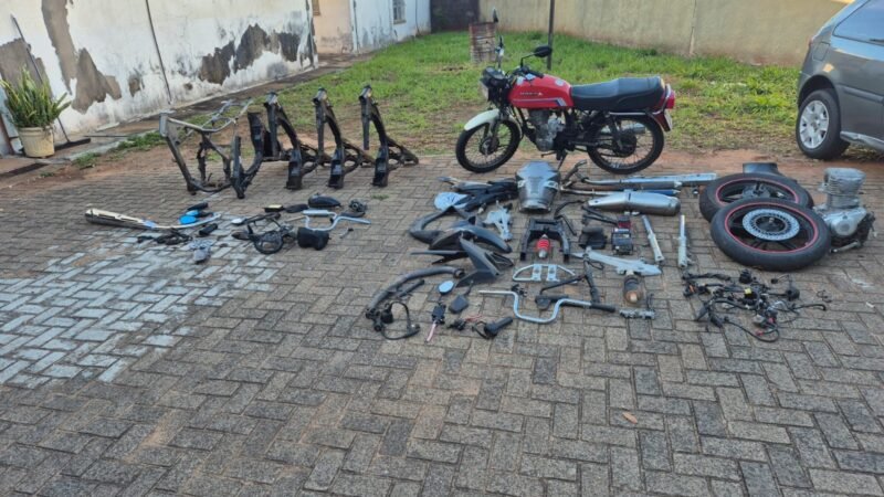 Operação mira furtos de motocicletas e apreende veículo adulterado, drogas e peças no interior de SP