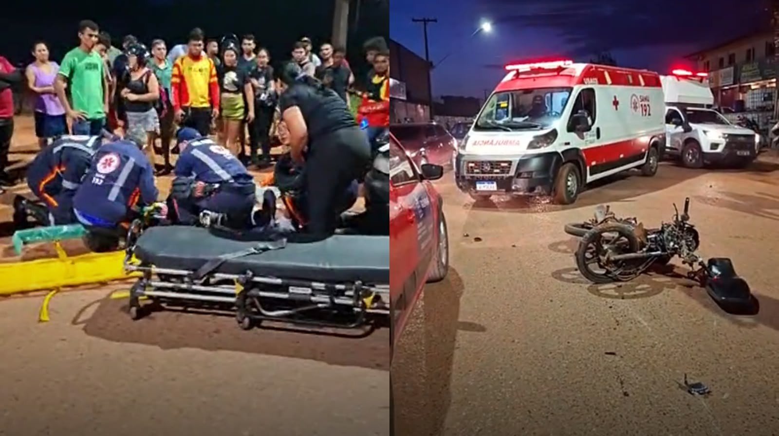 Motorista foge após acidente entre dois carros e uma moto na ponte do Urumari, em Santarém, no Pará