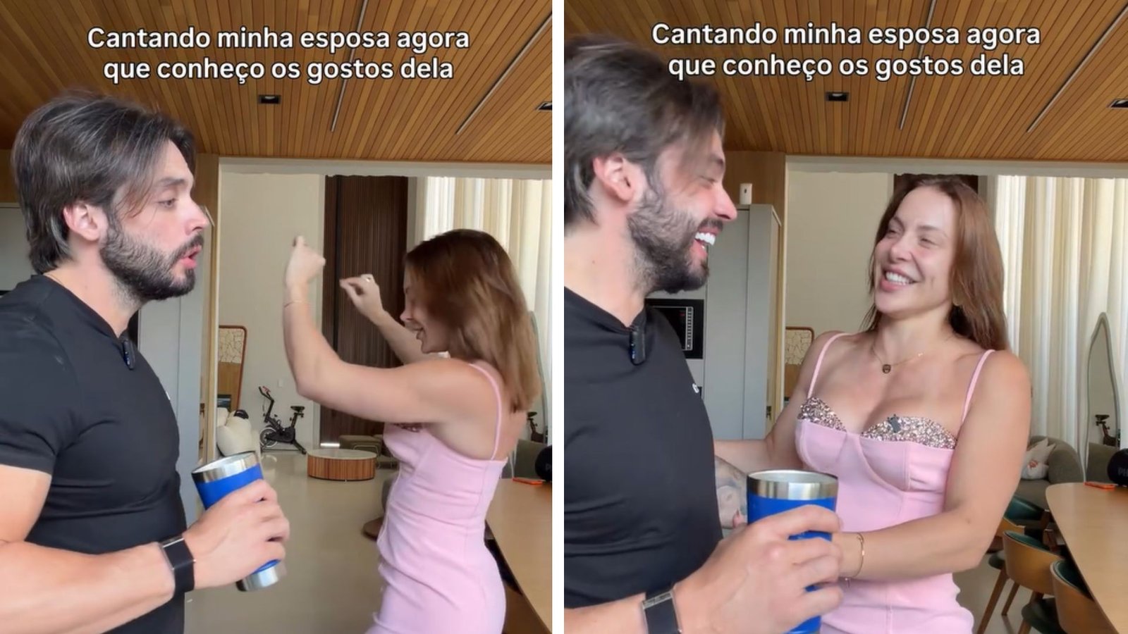 Influenciador diverte com cantadas para a esposa a partir dos gostos dela: ‘Fatura de cartão de crédito é feita para pagar’