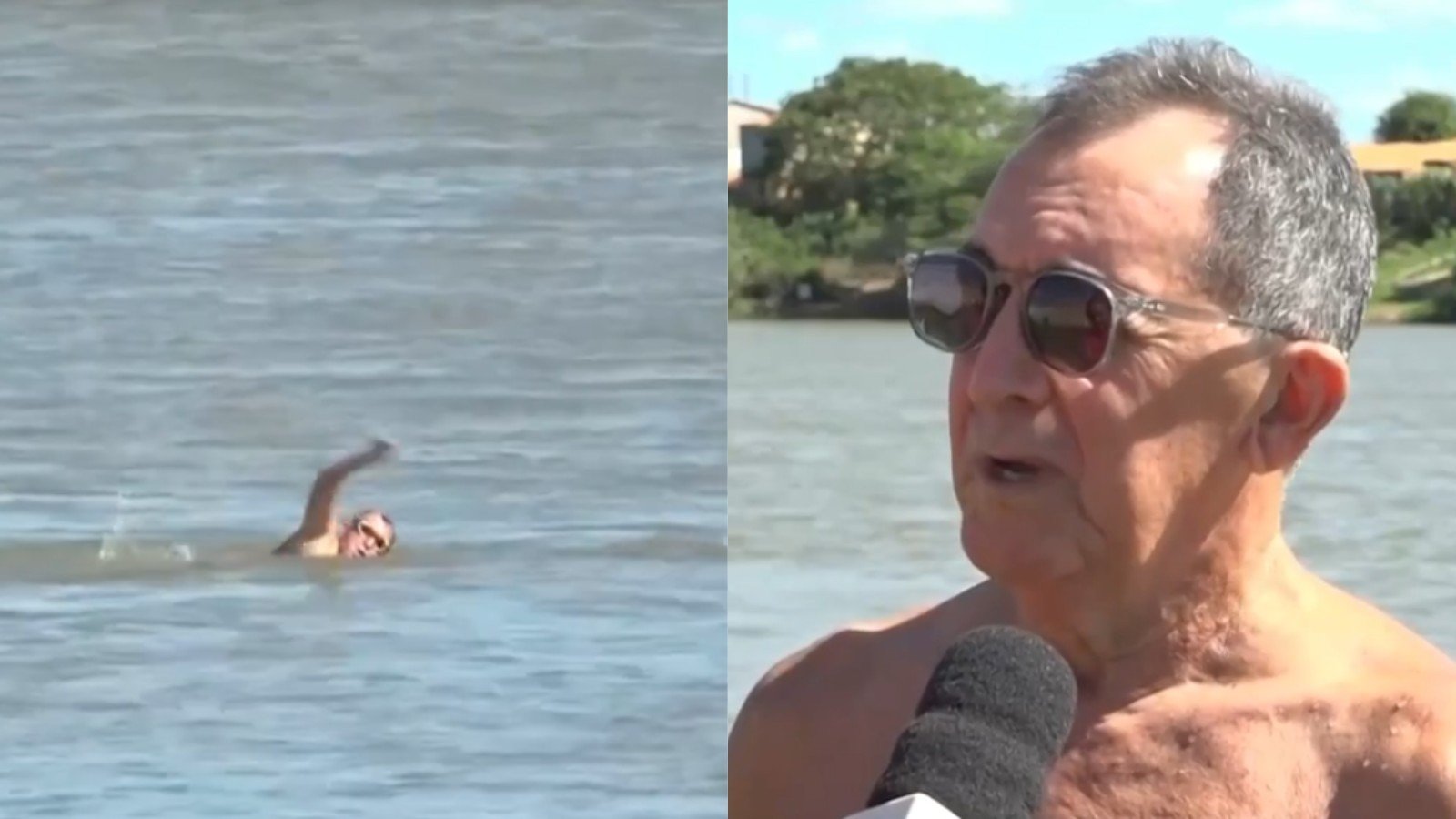 Aos 71 anos, educador físico se prepara para atravessar rio a nado 71 vezes e arrecadar alimentos no PI