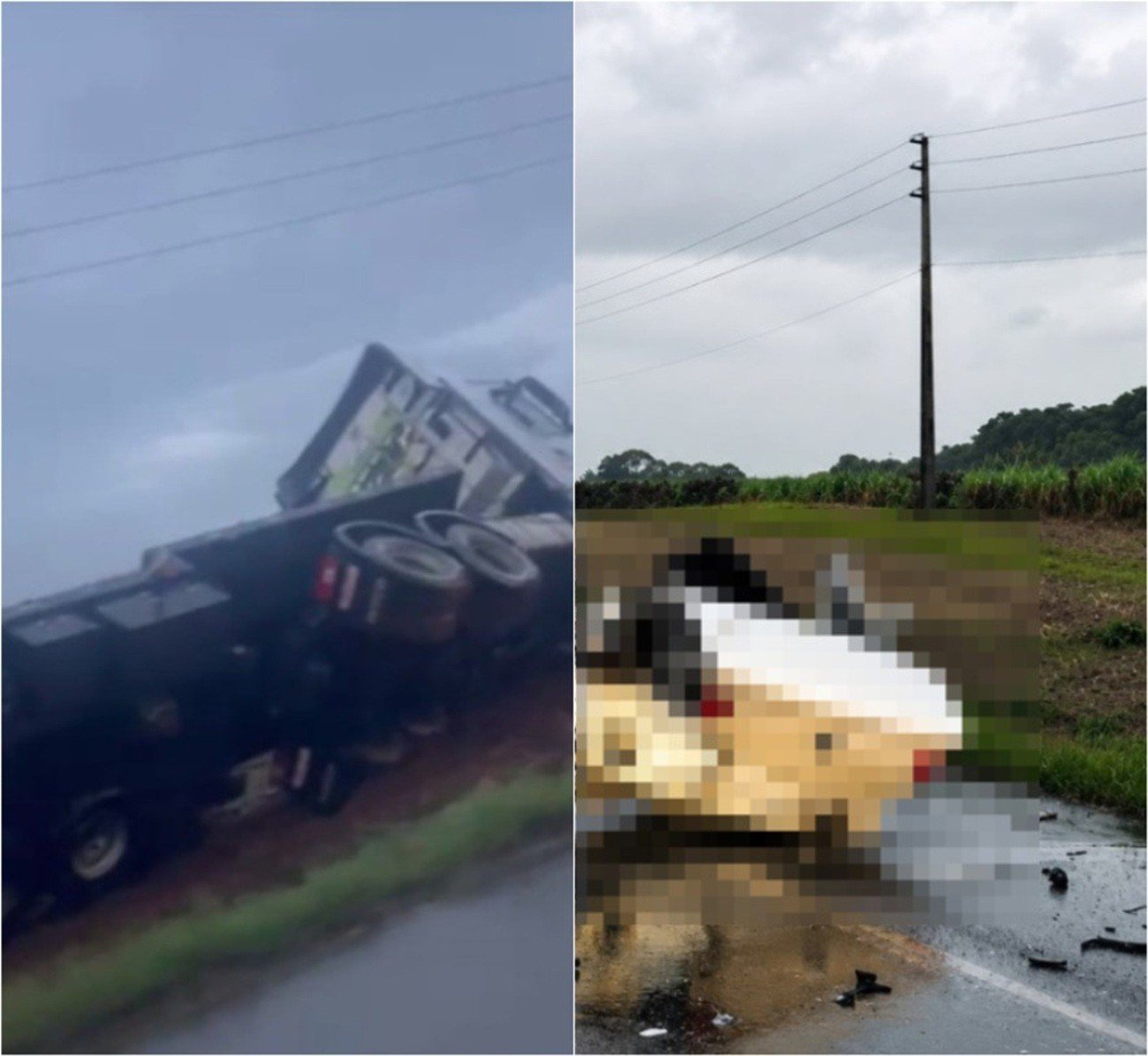 Quem são as cinco vítimas do grave acidente que partiu carro ao meio na BR-470 em SC