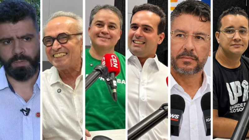 Carreata, encontro com a comunidade cristã e agenda com alunos: veja como foi o dia dos candidatos ao governo da Paraíba