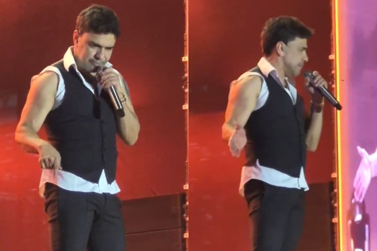 Zezé Di Camargo homenageia Rick durante show em MT e diz que cantor ‘está do lado direito de Deus’