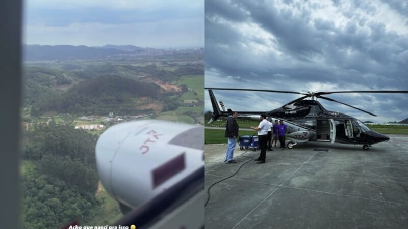 Videomaker publica imagens de dentro de helicóptero desaparecido com o cantor Rick e empresário