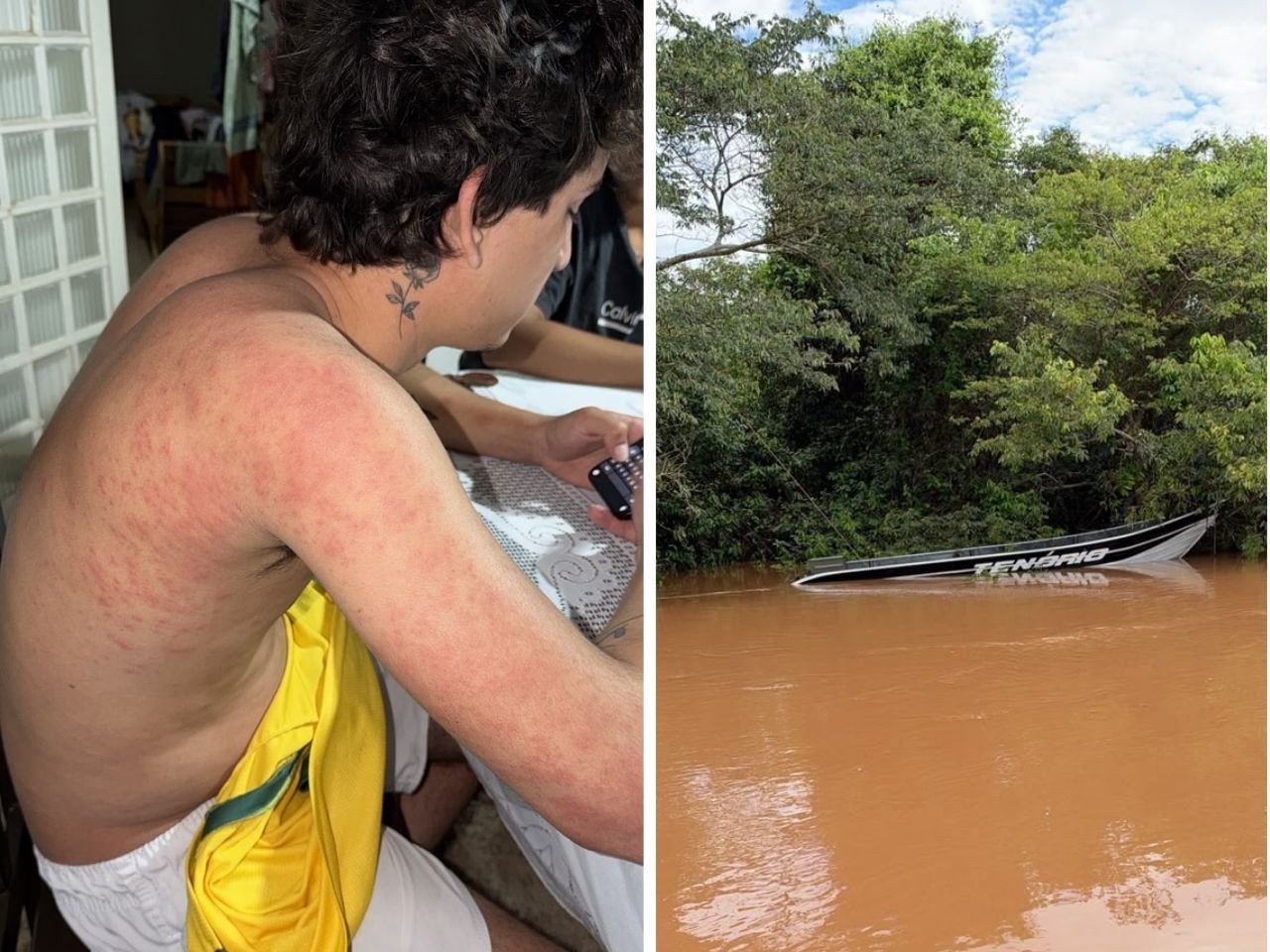Amigos passam a noite em árvores após barco afundar em rio de MS: ‘Não sabíamos se sairíamos vivos’
