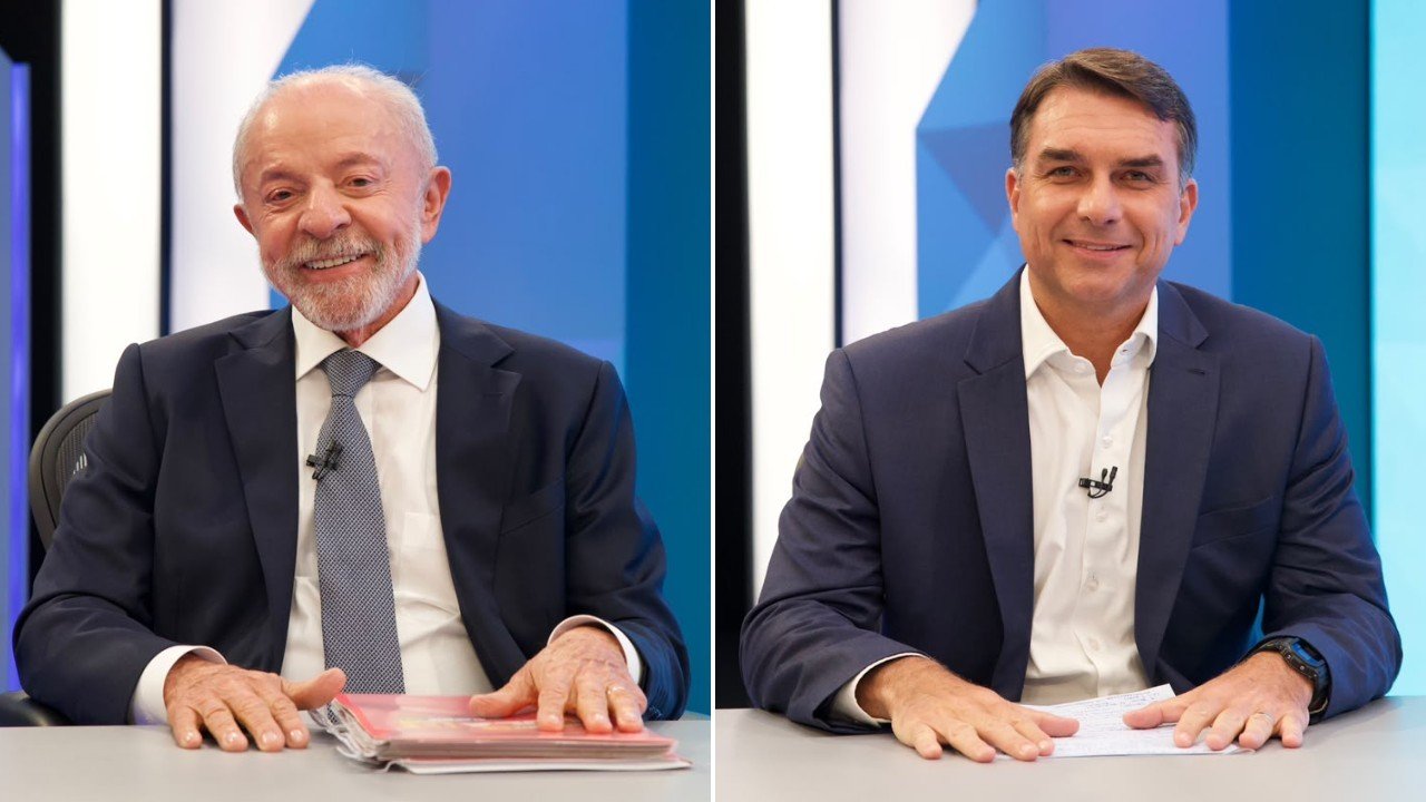 Lula e Flávio Bolsonaro fazem o primeiro debate do 2º turno